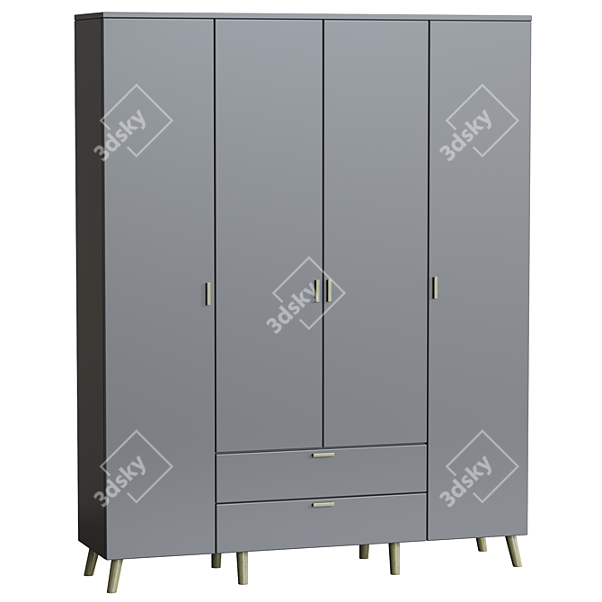 Modern Pronto_4 Storage Wardrobe 3D model image 2