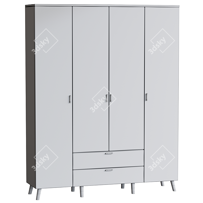 Modern Pronto_4 Storage Wardrobe 3D model image 3