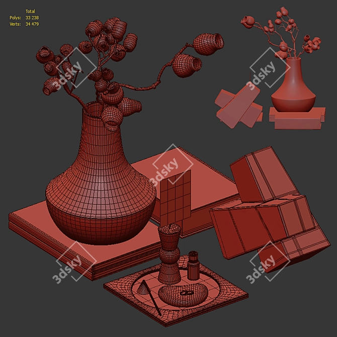 Bell Decor Set: Modern Elegance 3D model image 7