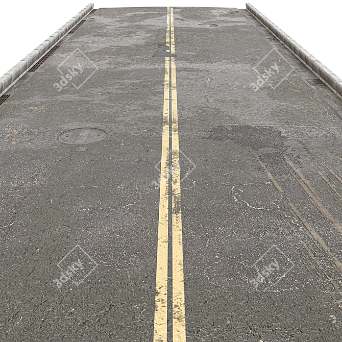 Hyper-Real Asphalt Road Model 3D model image 2