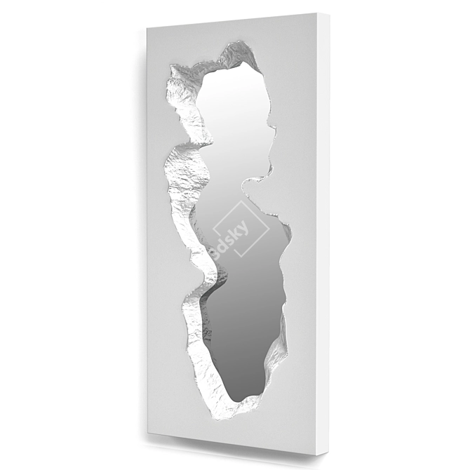 Cracked Stone Mirror, 3D Model 3D model image 4