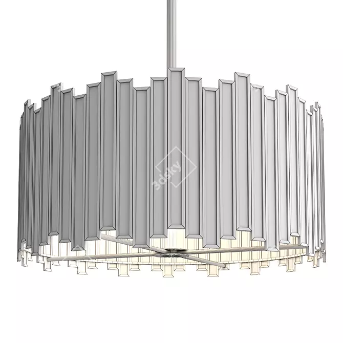 Modern Glam Gold Chandelier 3D model image 3