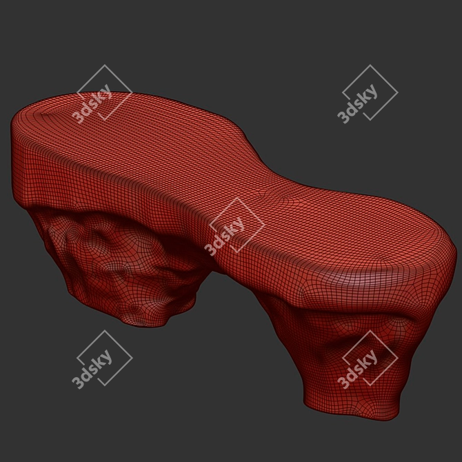 - Title: Travertine Bar Counter 3D model image 3