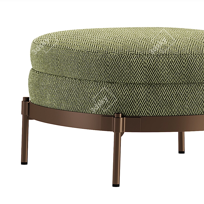 Minotti Tape Cord Pouffe: Modern Outdoor Furniture 3D model image 3