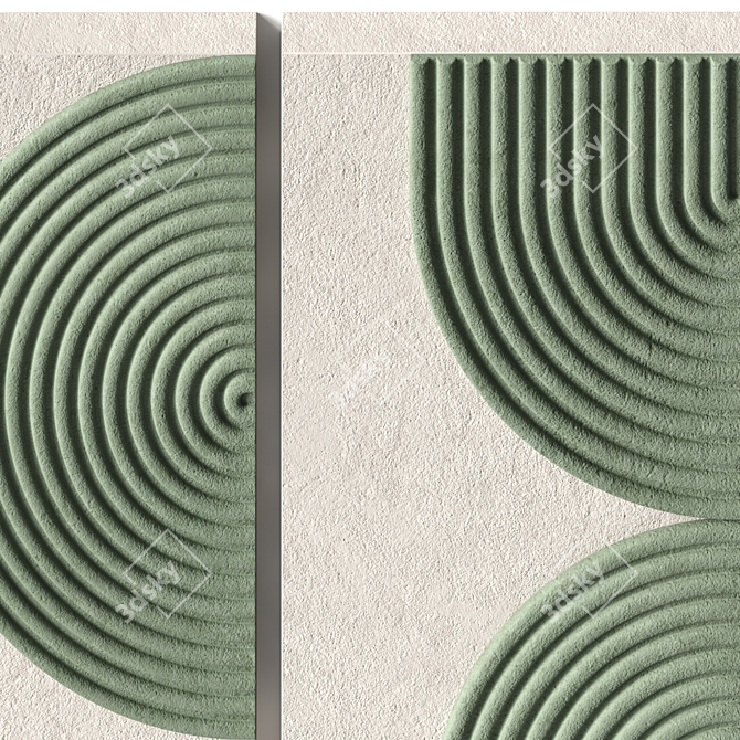 Stone Relief Artwork Panel 3D model image 11
