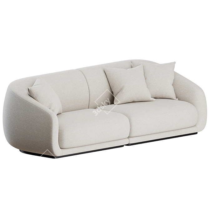 Modern Chic Wendelbo 2 Seater 3D model image 1
