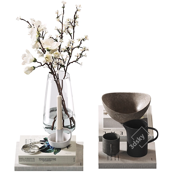 Decorative Set for Coffee Table 3D model image 2