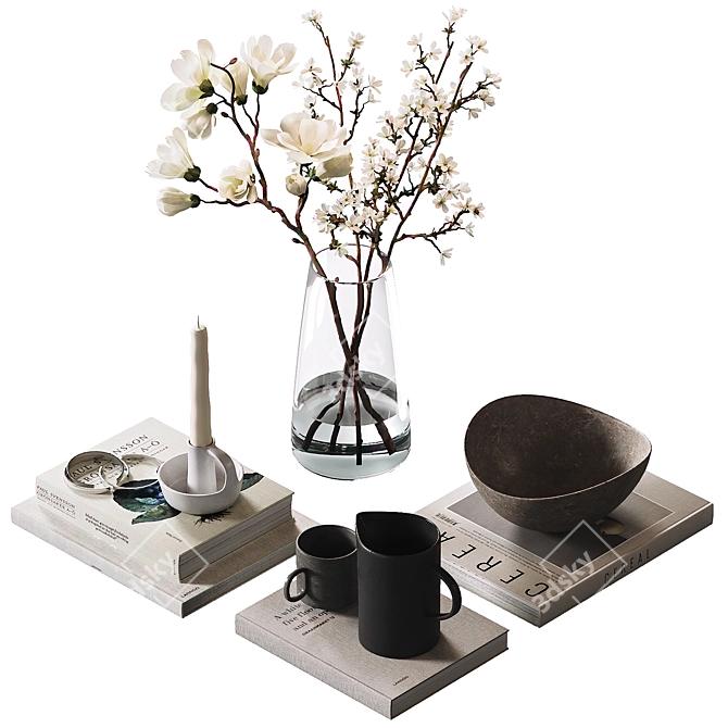 Decorative Set for Coffee Table 3D model image 7