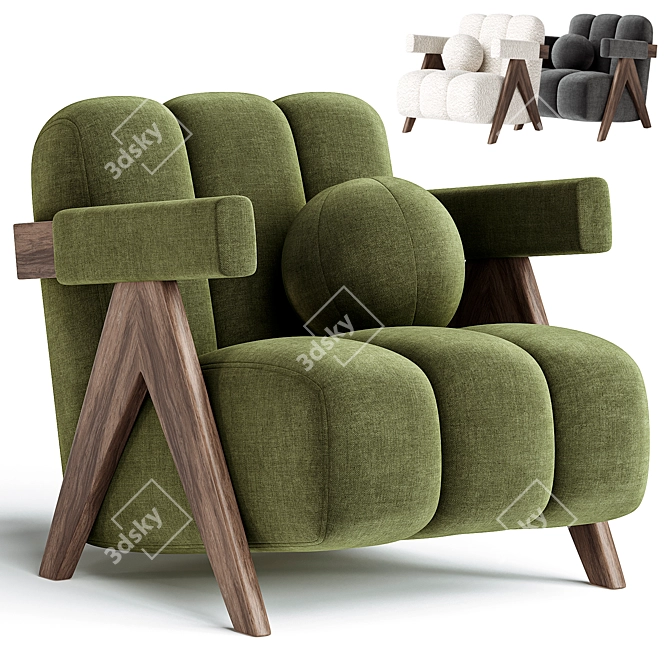 Modern Chic KARMAN Armchair by ARTIPIECES 3D model image 1