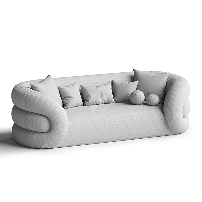 Stylish Molarka Modern Sofa 3D model image 3