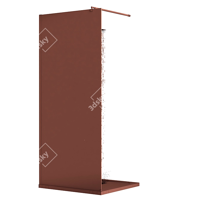Black Chrome Shower Set Kit 3D model image 5