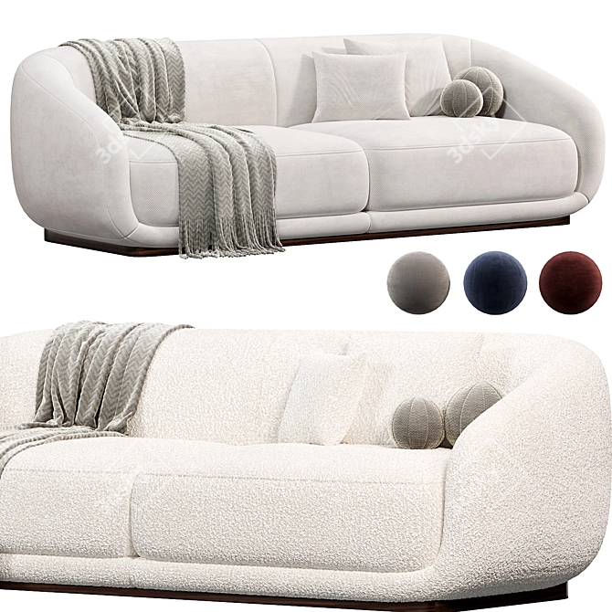 Sleek Montholon Sofa : Designer Elegance 3D model image 1