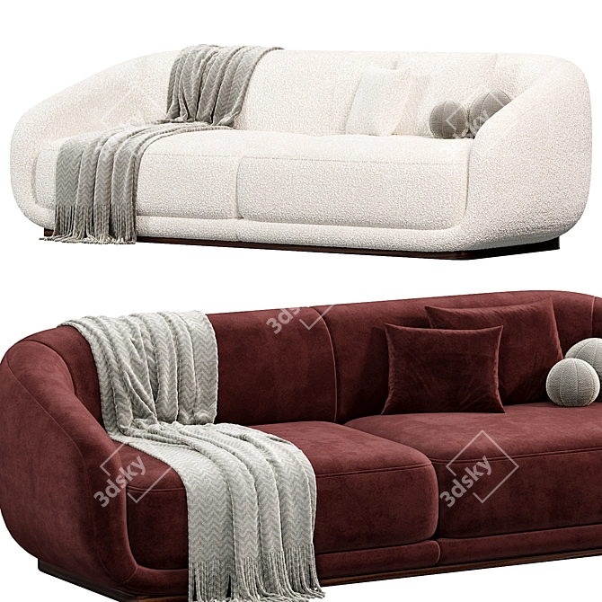 Sleek Montholon Sofa : Designer Elegance 3D model image 3