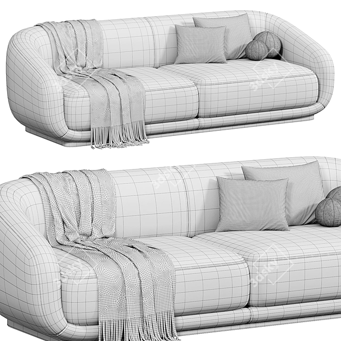 Sleek Montholon Sofa : Designer Elegance 3D model image 5