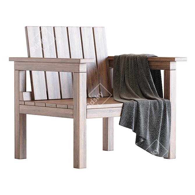 Modern Concept Wrong Woods Armchair 3D model image 1