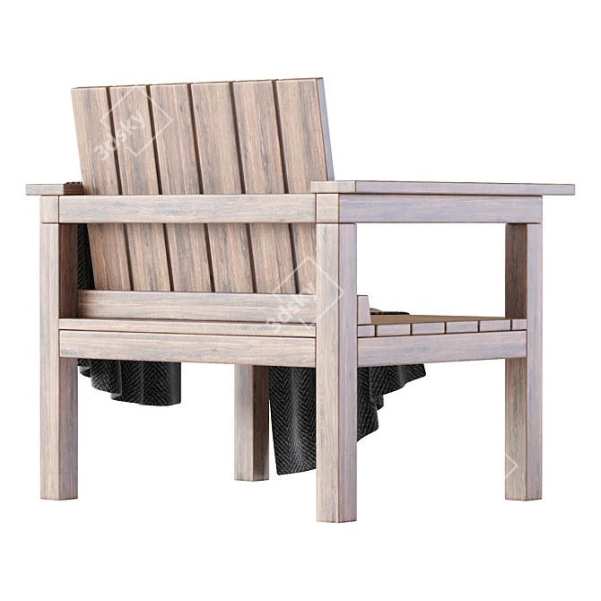 Modern Concept Wrong Woods Armchair 3D model image 5