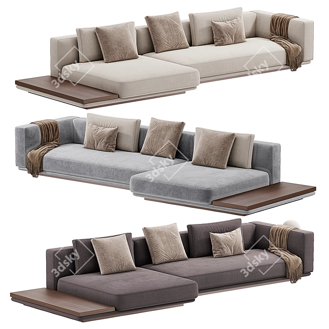 Modern Minotti Horizonte Sofa in Millimeters 3D model image 1