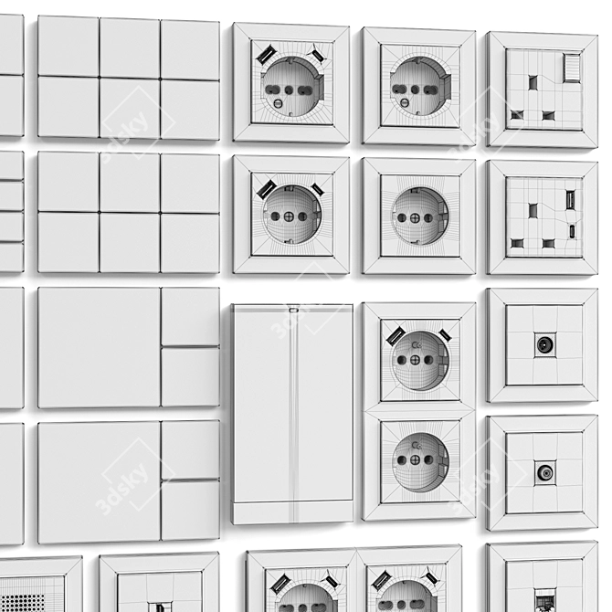  Ekinex FF nf Wall Switches & Sockets 3D model image 6