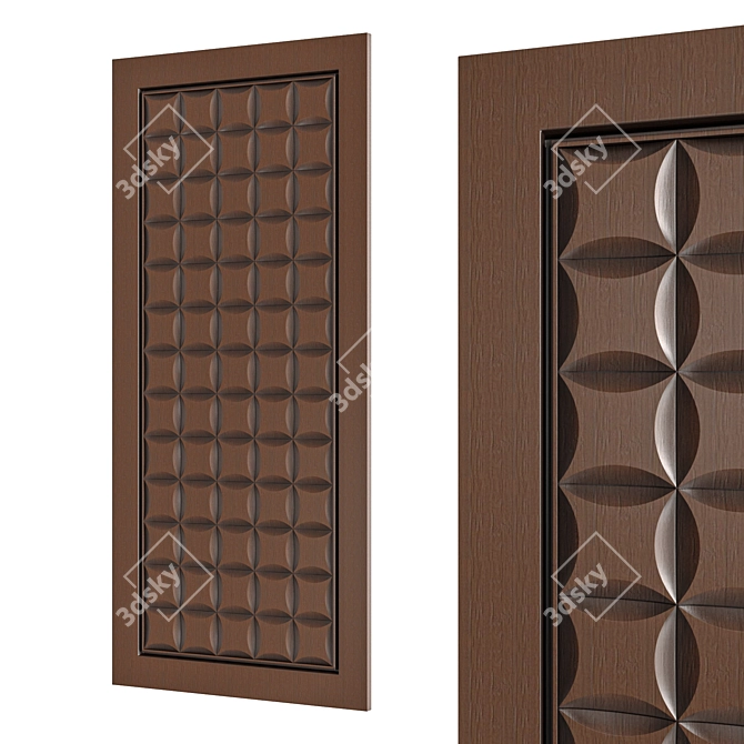 WPC Door Digital Print Design 3D model image 1