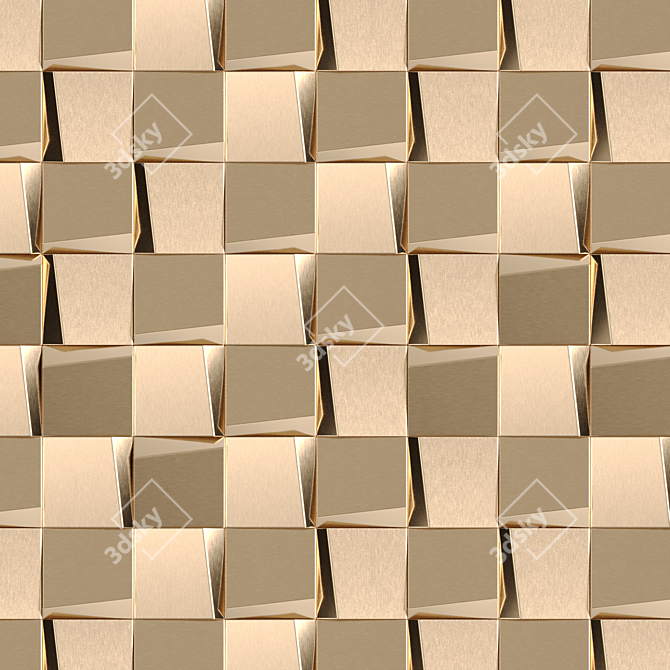 Golden Mosaic Tile, Premium Quality 3D model image 5