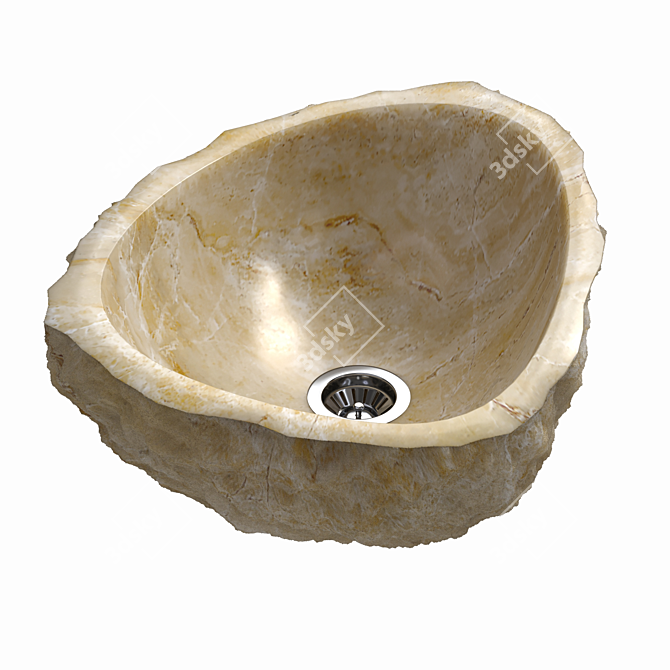 Natural Onyx Basin, Unique Shapes 3D model image 3