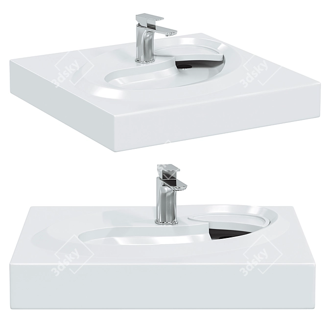 Modern Madera Ameli Sink 60x60 3D model image 1