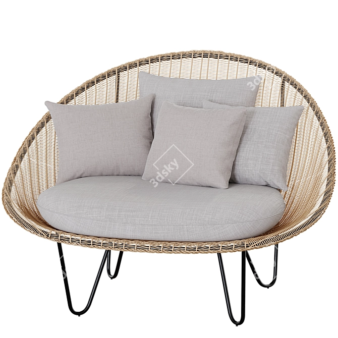 Vincent Sheppard Joe Outdoor Armchair 3D model image 1