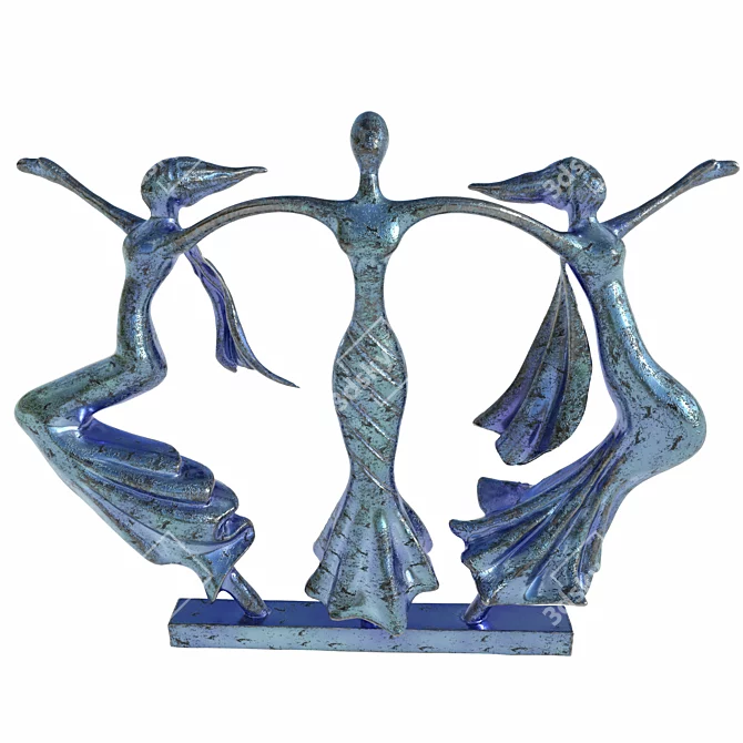  Trio Dance Sculpture 3D Files 3D model image 3