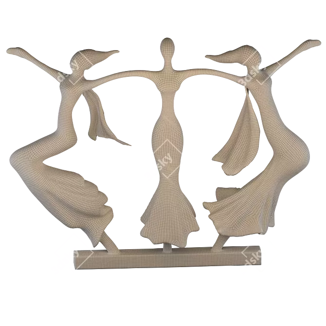  Trio Dance Sculpture 3D Files 3D model image 8