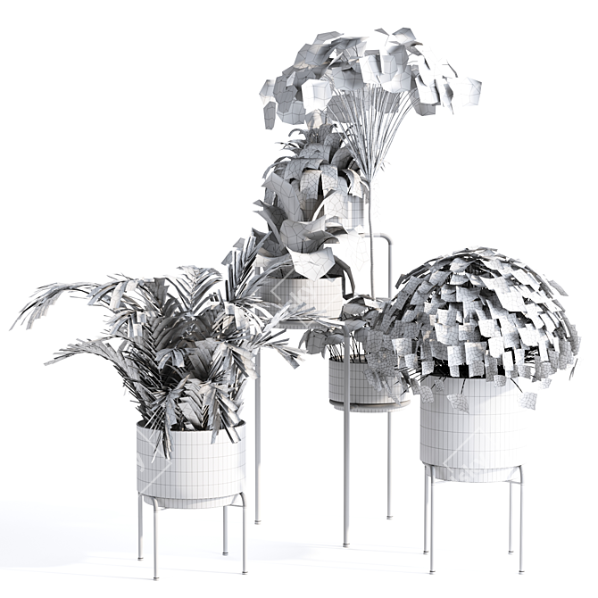 Modern Indoor Plant Set 29 3D model image 5