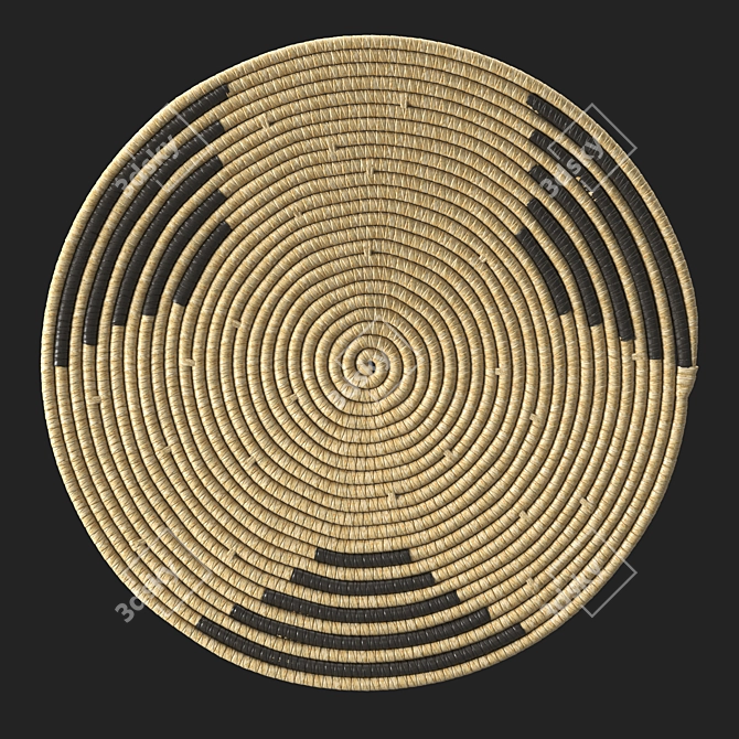 Boho Handwoven Jutlo Wall Decor 3D model image 1