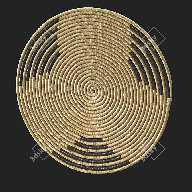 Boho Handwoven Jutlo Wall Decor 3D model image 2