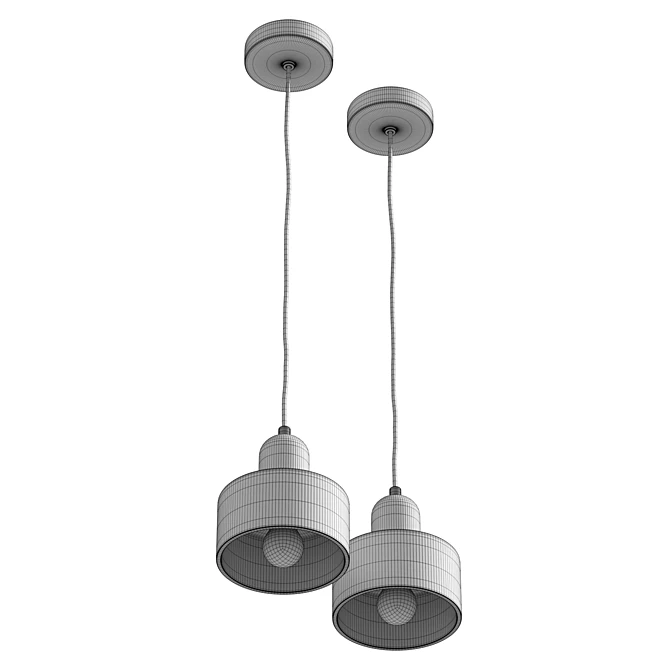 Marble Gold Pendant Lights 3D model image 6