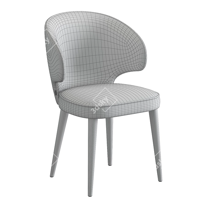 Vito Dining Chair with Birch Plywood Frame 3D model image 5