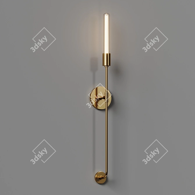 Elegant Steel Wall Sconce 3D model image 3