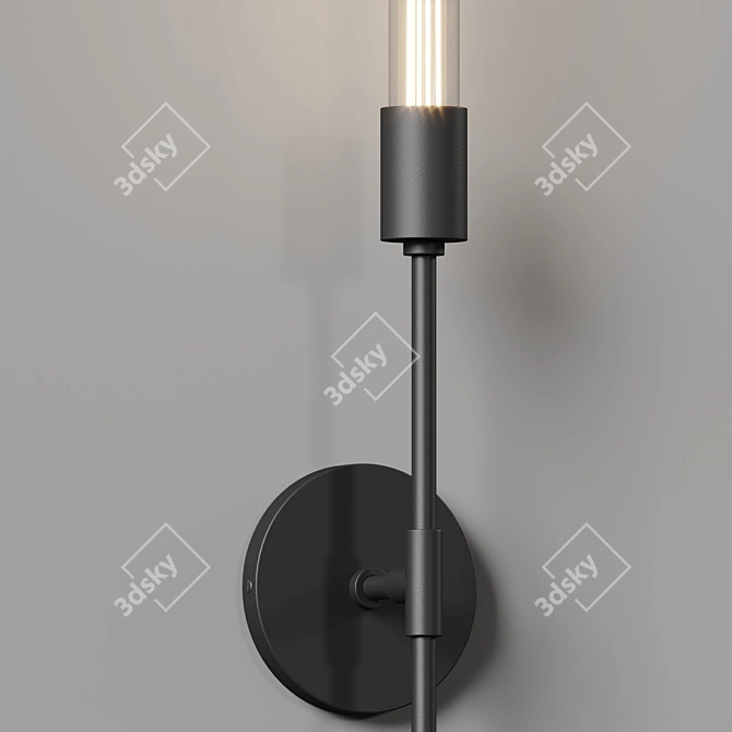 Elegant Steel Wall Sconce 3D model image 4