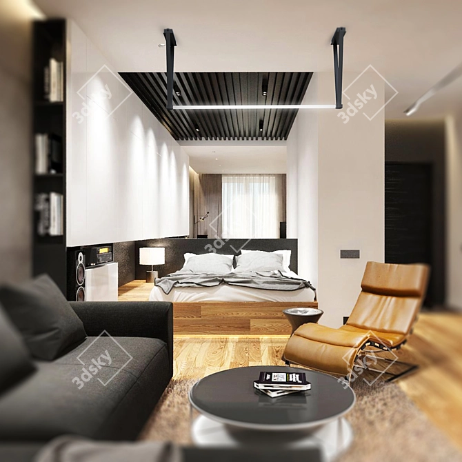 Stylish LED Pendant Light 3D model image 5