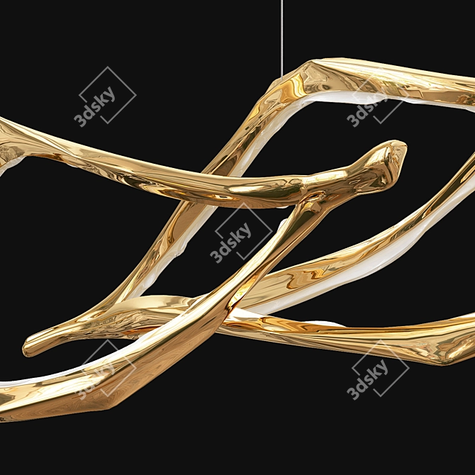 Artistic Algae Series Light Sculpture 3D model image 5
