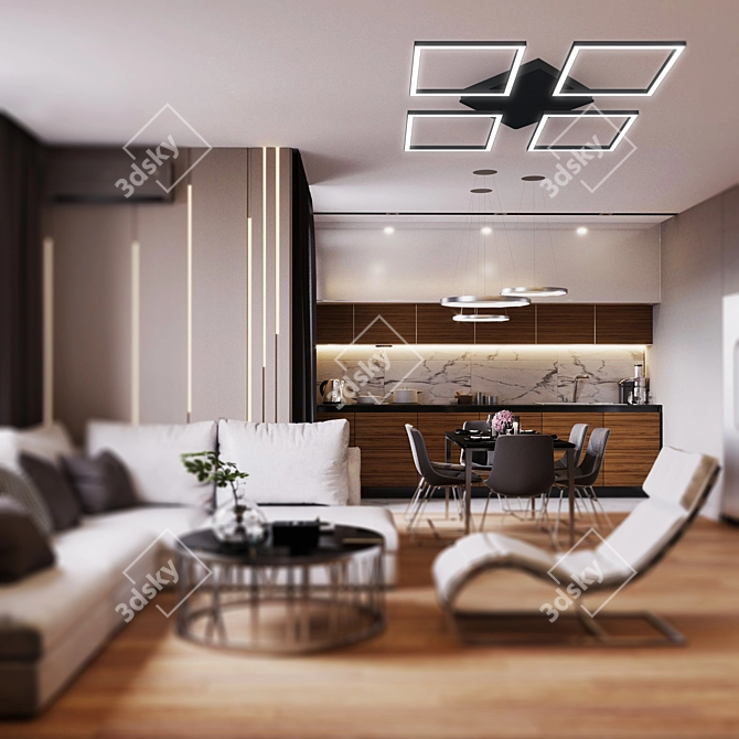Essence Metal Chandelier by GLODE 3D model image 6