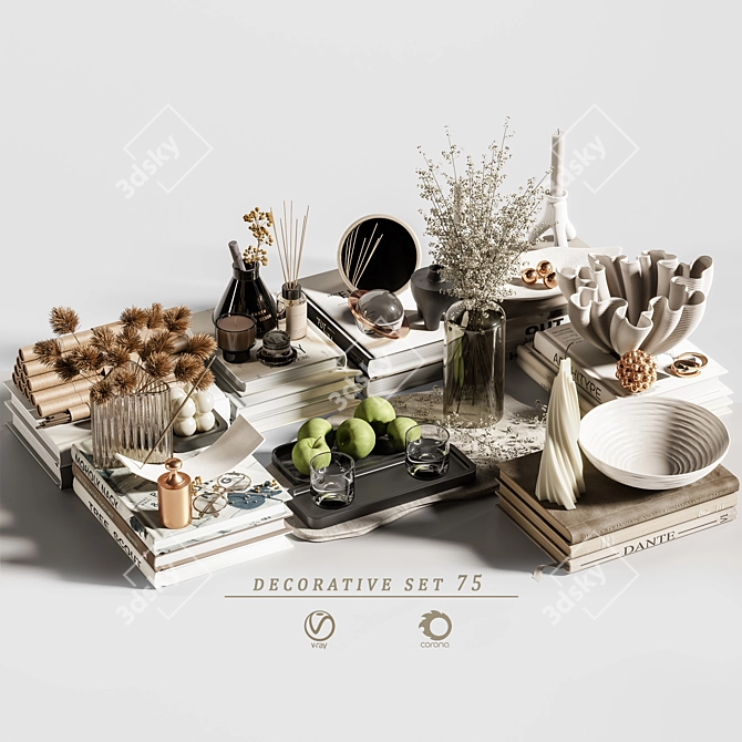 Elegant Decor Set for Renders 3D model image 12