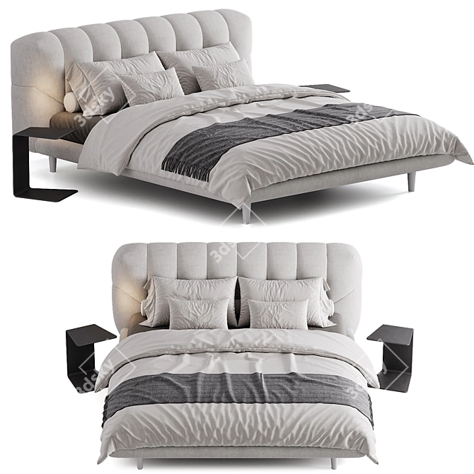 Luxury Zari MINOU Bed 3D model image 3