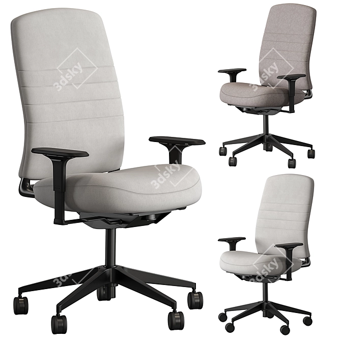  Ergonomic Office Chair Set 3D model image 1
