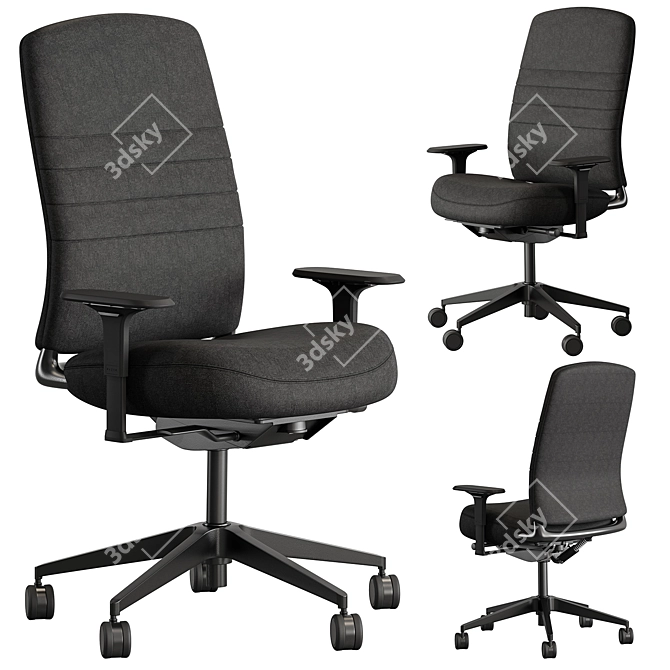  Ergonomic Office Chair Set 3D model image 2
