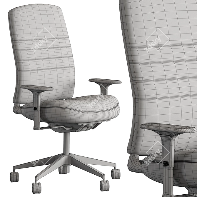  Ergonomic Office Chair Set 3D model image 5