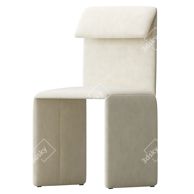 Sleek Modern Sacha Chair 3D model image 5