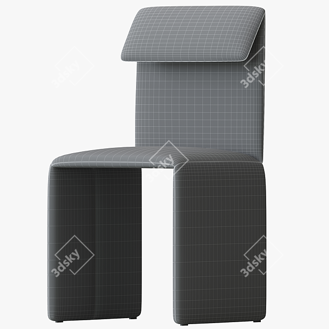 Sleek Modern Sacha Chair 3D model image 3
