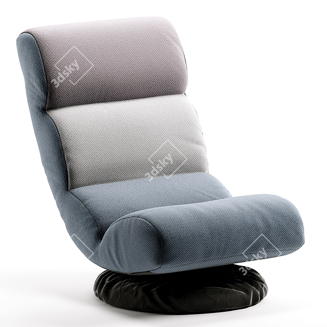 Adjustable Foam Swivel Floor Chair 3D model image 1