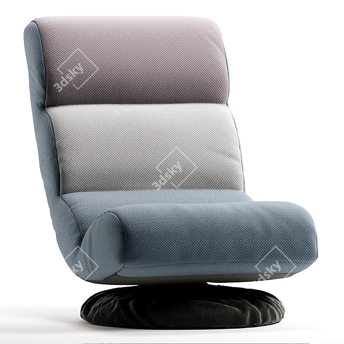 Adjustable Foam Swivel Floor Chair 3D model image 5