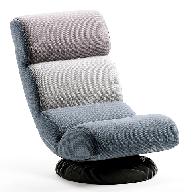 Adjustable Foam Swivel Floor Chair 3D model image 7