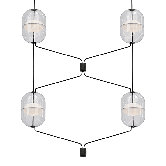 Elegant Contemporary Lighting Fixture 3D model image 1